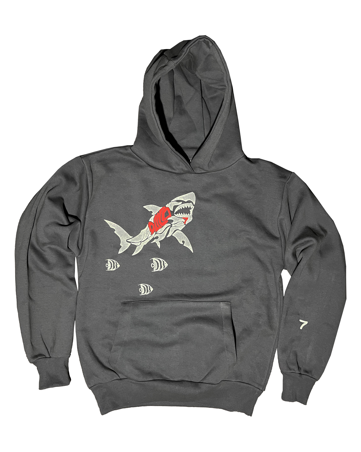 Duco Shark Hoodie- Charcoal Grey